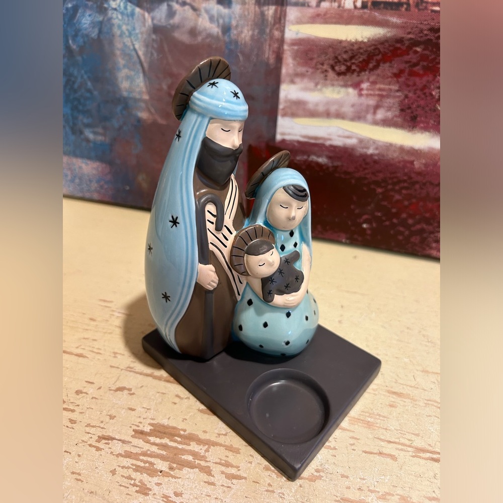 Partylite Modern Holy Family Tealight Holder Retired
